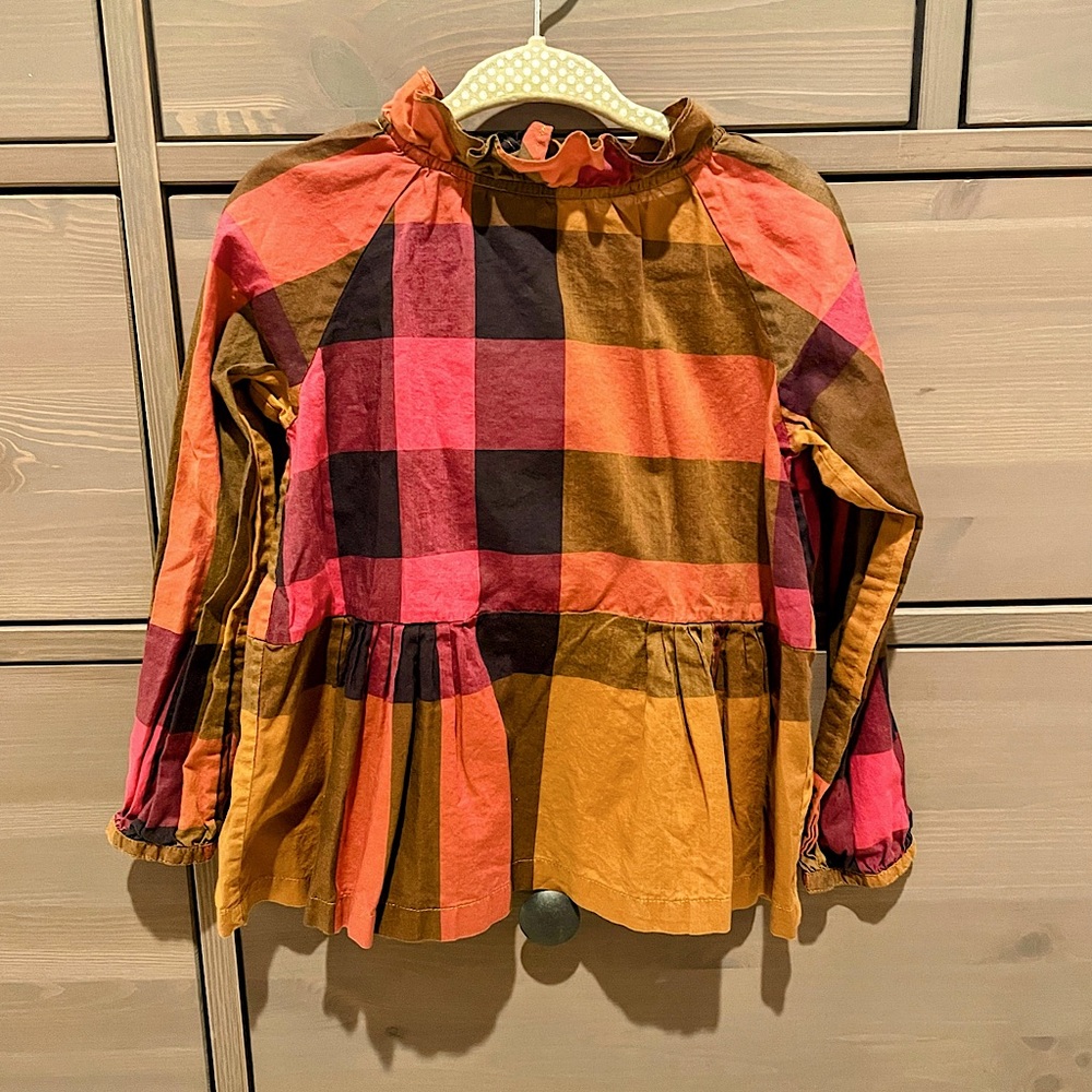 ♥️Burberry Plaid Long sleeve shirt size 3Y.